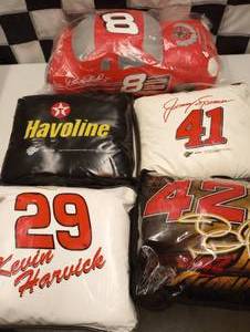 lot 974 image: Nascar Racing Assorted Bleacher Cushions & Dale Earnhardt Stuffed Car Pillow