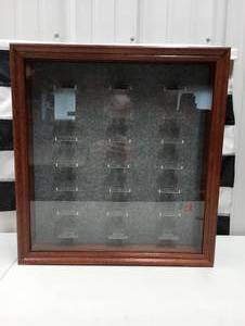 lot 1010 image: New Century Displays (21) 64th Scale Car Wood Display Case