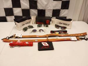 lot 1133 image: Earnhardt Dog Collarsleashes & Sun Glasses