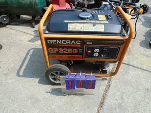 Generac GP3250 generator. Used condition. Tested & works. THIS ITEM HAS A RESERVE.