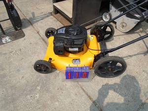 21 push mower. Looks nearly new. Tested & works. As shown.