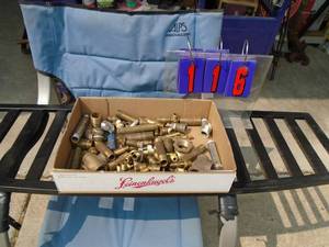 Flat of brass fittings. As shown.