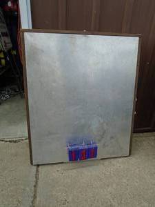 Folding aluminum table. 32 x 72. Good used condition. As shown.