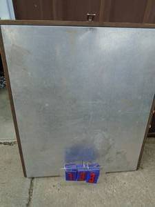 Folding aluminum table. 32 x 72. Good used condition. As shown.