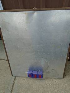Folding aluminum table. 32 x 72. Good used condition. As shown.