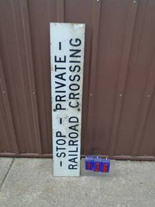 Aluminum Railroad crossing sign. As shown.