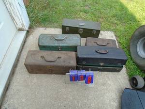 Qty of 5 tool boxes. Good used condition. As shown.