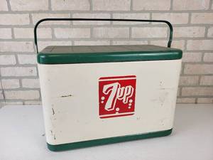 Vintage Embossed Steel 7-up Cooler
