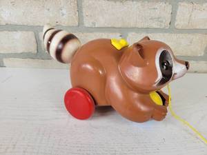 1979 Fisher-Price Raccoon Pull Toy