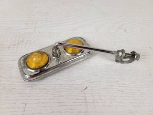 Vintage Bicycle Mirror with (2) Yellow Reflectors