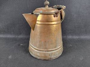 lot 254 image: Large Antique Copper Coffee Pot
