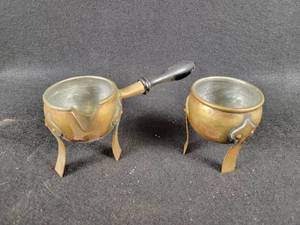 lot 262 image: Antique Copper Sugar & Creamer Bowls