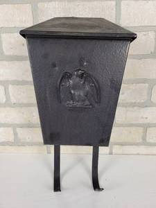 lot 266 image: American Bald Eagle Tin Mailbox