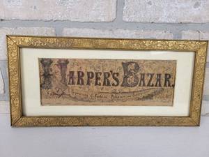 lot 277 image: Framed HARPERS BAZAR