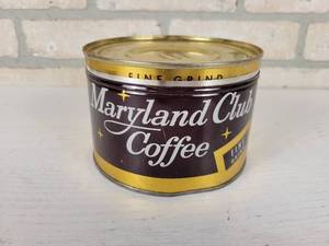 lot 293 image: Vintage Maryland Club Coffee 1# Tin Can - Duncan Coffee Co. Houston, TX