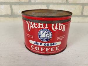 lot 296 image: Vintage Yacht Club Coffee 1# Tin Can - Chicago, IL