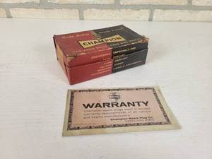 lot 300 image: Vintage NOS 10-Pack of Champion Spark Plugs For Ford Built Cars and Trucks - Model No. UF-14Y