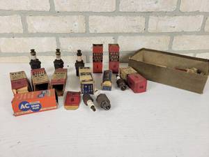 lot 301 image: Lot of Antique Spark Plugs and Boxes