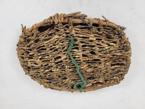 lot 310 image: Native American - Made From sticks and Deer Hide - 2 Halves approx. 13 x 10 each, Joined Together at the Bottom