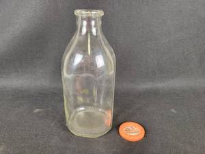 lot 313 image: Vintage 12 Gallon Milk Bottle with Tetonka Dairy Waterville, MN Cap