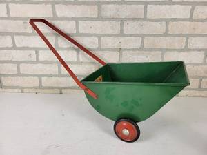 lot 321 image: Vintage Tin Tiny-Tote Play Garden Cart