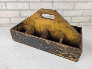 lot 334 image: Antique Wood Tool  Parts Box