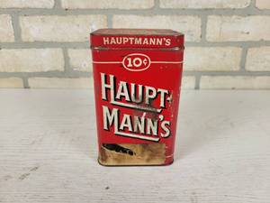 lot 369 image: Vintage HAUPT-MANNS Tobacco Tin