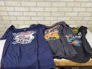 lot 388 image: 1999 WSA Snocross XXL T-Shirt, Arctic Cat Thundercat XXL T-Shirt and Polaris The Midnight Blue Express XL T-Shirt