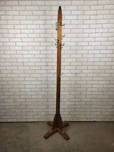 lot 254A image: Beautiful Solid Wood Art Deco Coat Rack