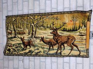 lot 405 image: Vintage Deer Tapestry