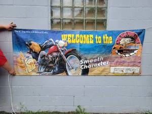 lot 406 image: Large 1990 50th Anniversary Camel Cigarettes Black Hills Motor Classic Sturgis, SD Banner