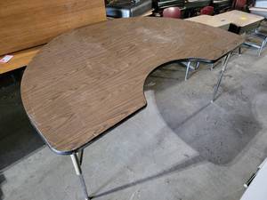 Half Moon Desk - Adjustable Height
