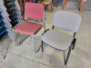 (3) Stackable Office Chairs