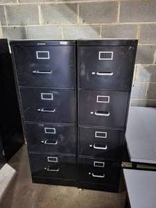 (2) Steel 4-Drawer File Cabinets