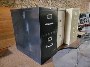 (3) Steel 2-Drawer File Cabinets