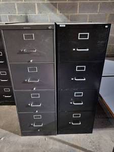 (2) Steel 4-Drawer File Cabinets