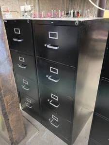 (2) Steel 4-Drawer File Cabinets