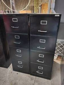 (2) Steel 4-Drawer File Cabinets