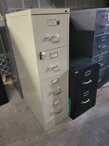 Steel 4-Drawer File Cabinet and Steel 2-Drawer File Cabinet