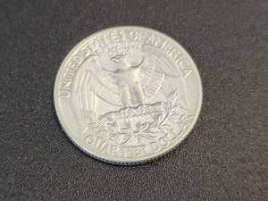 lot 437 image: 1956-D Washington US Quarter Dollar - 90% Silver - Graded XF