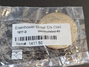 lot 427 image: 1977-D Eisenhower US Dollar - Graded Uncirculated