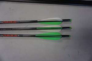 lot 33 image: 3 - Easton Carbon Power 20 Cross Bow Bolts