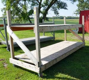 lot 28 image: Storage rack on wheels 4x12 ft