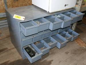 lot 36 image: Parts cabinet with contents