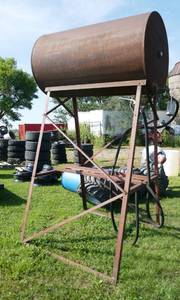 lot 61 image: Gravity fuel tank on stand