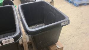 lot 21 image: Rubbermaid Rolling Bin BR
