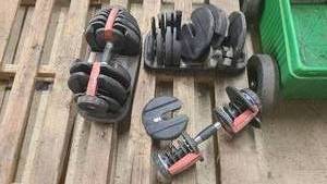 lot 44 image: 2x Adjustable weight sets