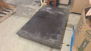 lot 2 image: Dark wooden table in good condition