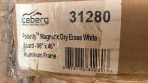 lot 12 image: Polarity Magnetic Dry Erase White Board 96x46 LB