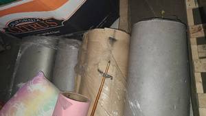 lot 15 image: 4x Heavy Rolls of Plastic or Linoleum SR